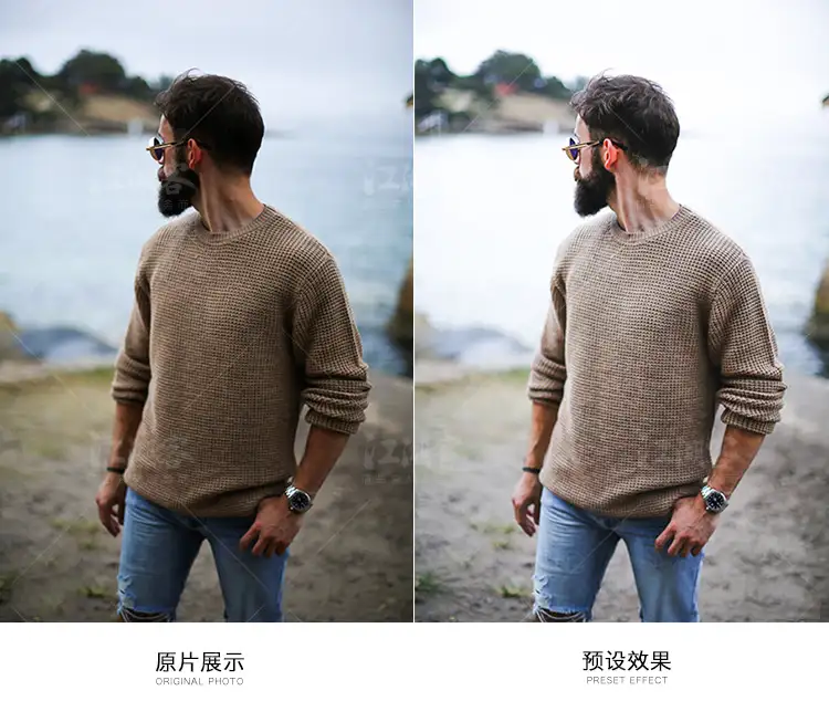 现代清新调色LR预设摄影后期户外调色PS/PR/AE/LUT/FCPX人像滤镜