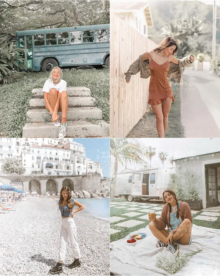 明亮奶油绿色调色电脑手机版Lightroom滤镜 褪色低饱PR/PS/LR预设