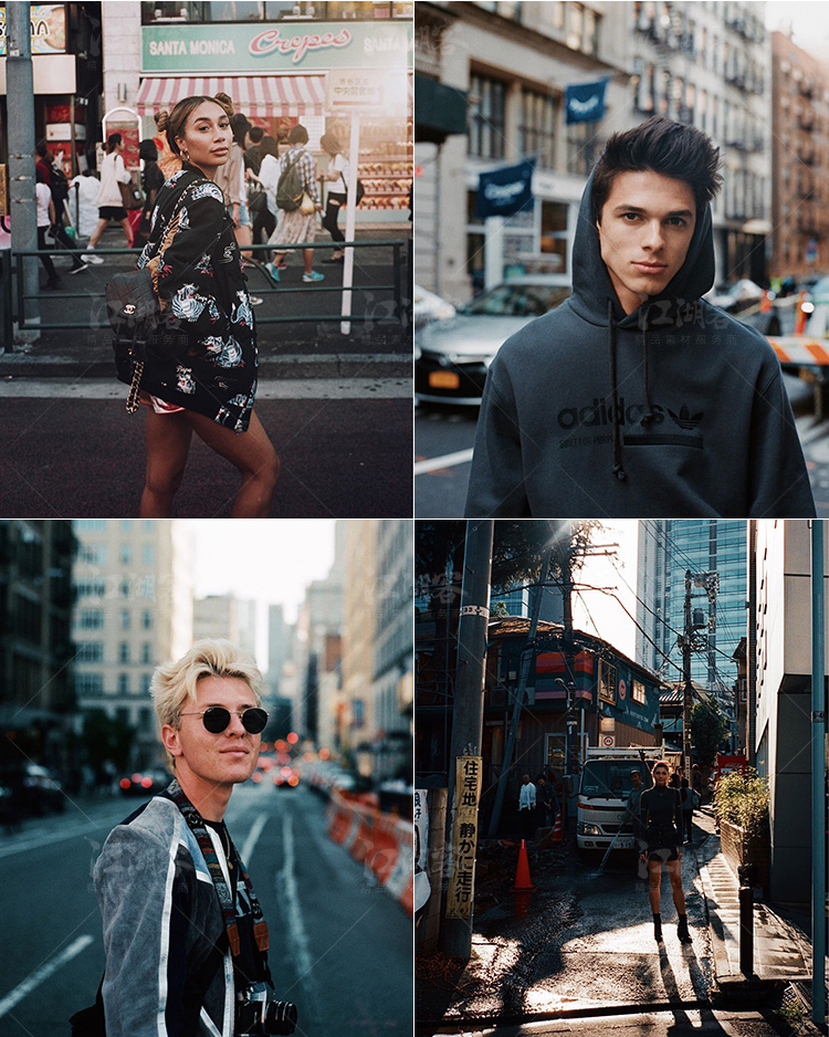 LR预设街头胶片色调都市街拍人像lightroom/PR/PS/FCPX/LUT滤镜ai