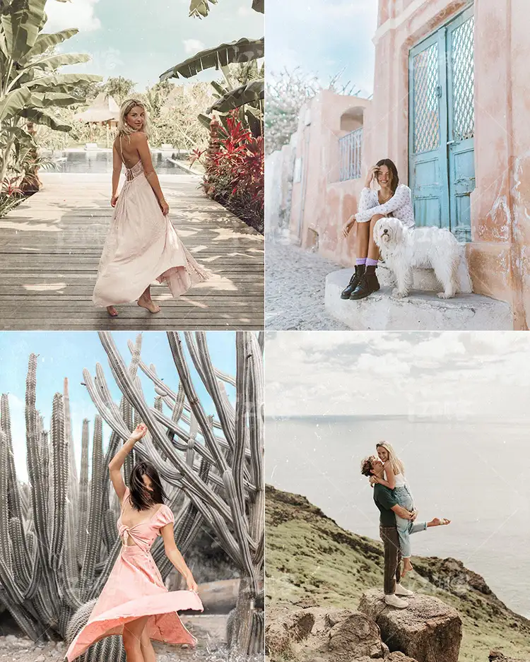 明亮奶油绿色调色电脑手机版Lightroom滤镜 褪色低饱PR/PS/LR预设