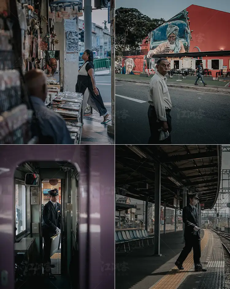 暗青人文街拍电影质感LR预设lightroom色调PR/PS/达芬奇/LUT滤镜