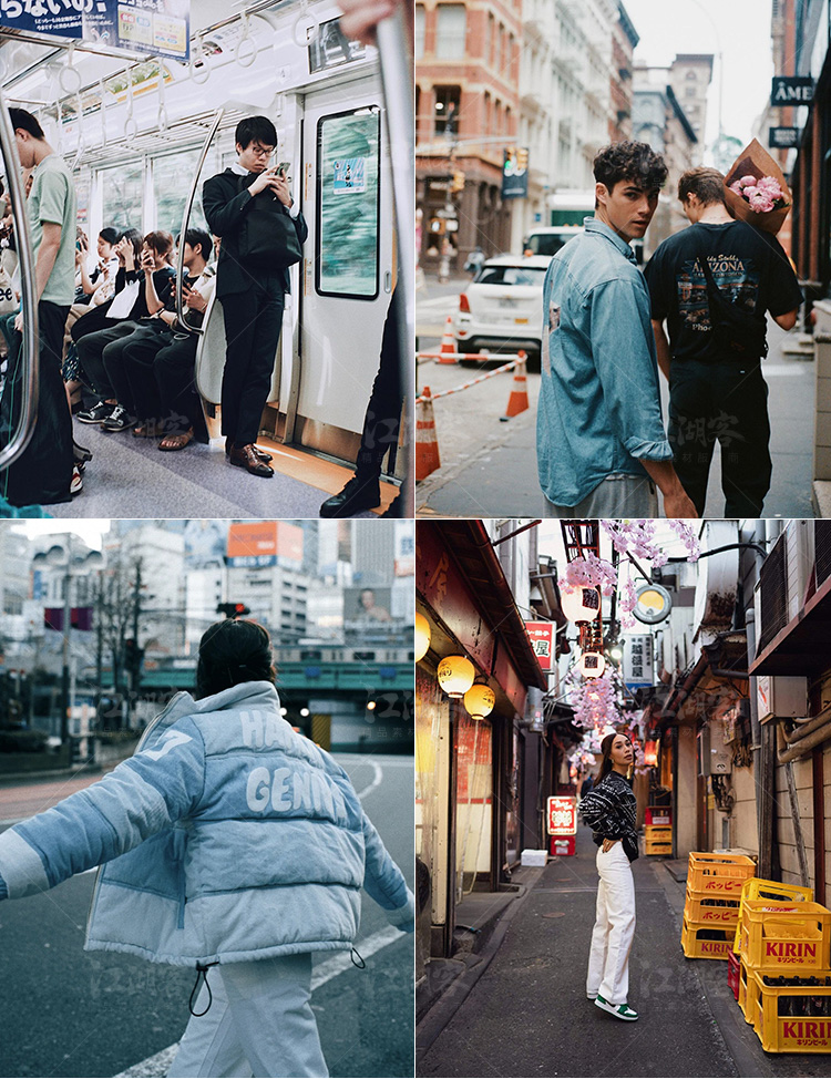 LR预设街头胶片色调都市街拍人像lightroom/PR/PS/FCPX/LUT滤镜ai