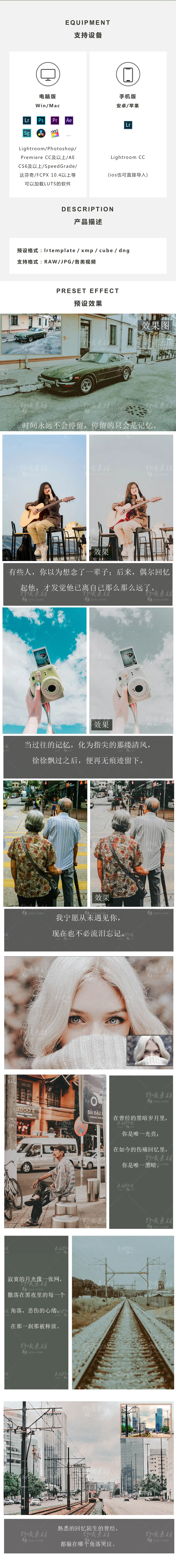 LR预设 复古胶片 电影视频滤镜PR/PS/FCPX/达芬奇/AE/LUT预设