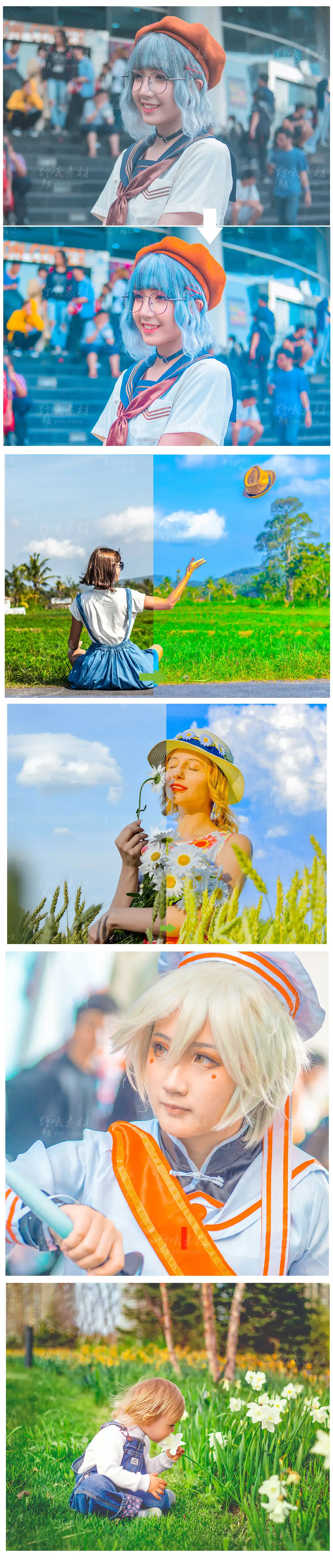 LR预设日系清新漫画风光人像Lightroom动漫PS调色达芬奇PR滤镜LUT