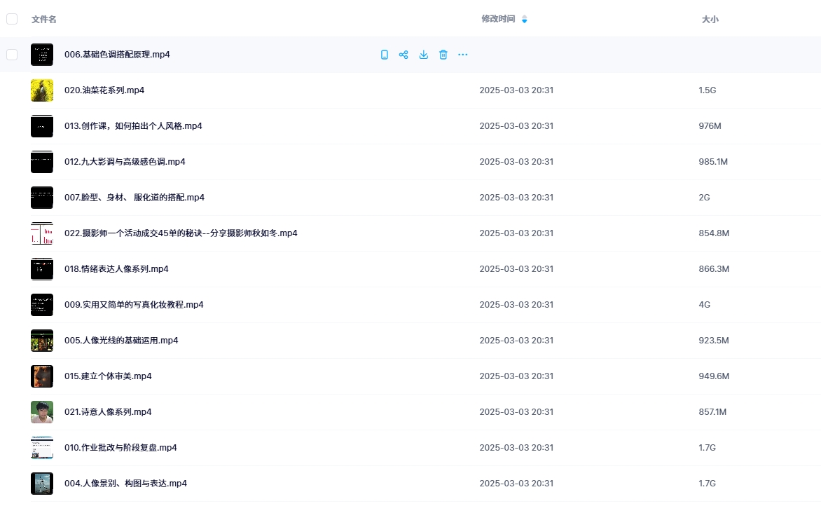 猫叔日记人像摄影第5期视频教程