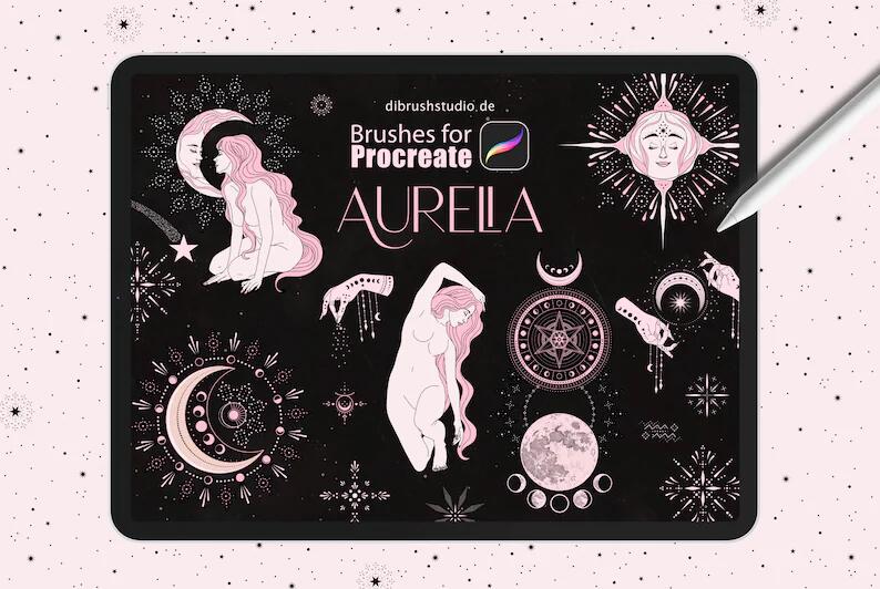 神秘星座插画图章Procreate笔刷