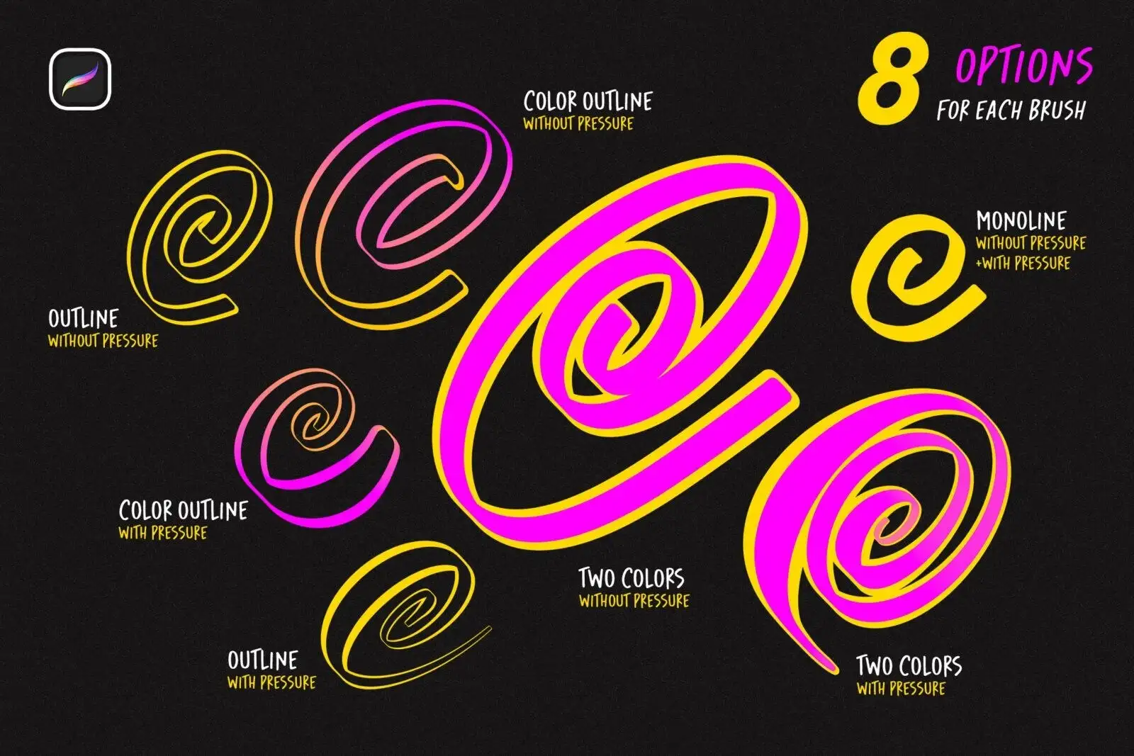 趣味手绘涂鸦手写标记Procreate笔刷