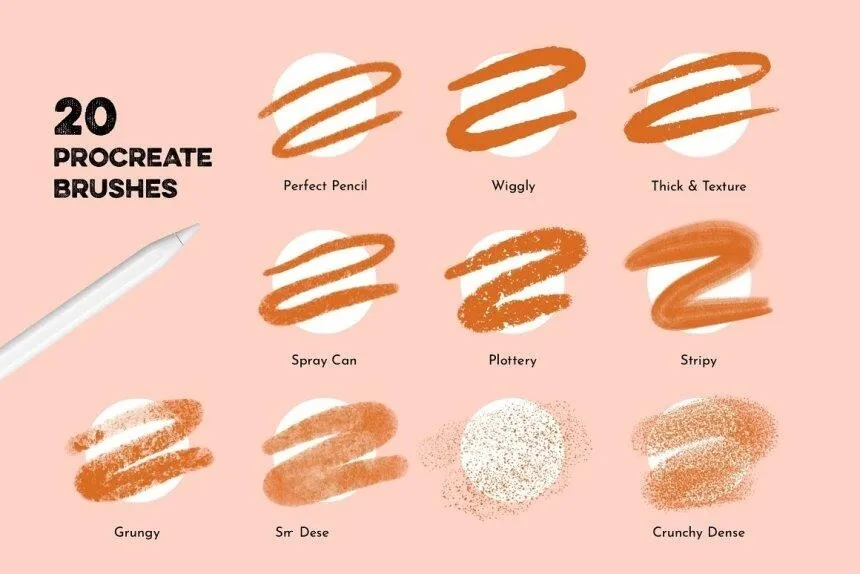 高质量水彩画水粉画砂砾噪点纹理Procreate笔刷