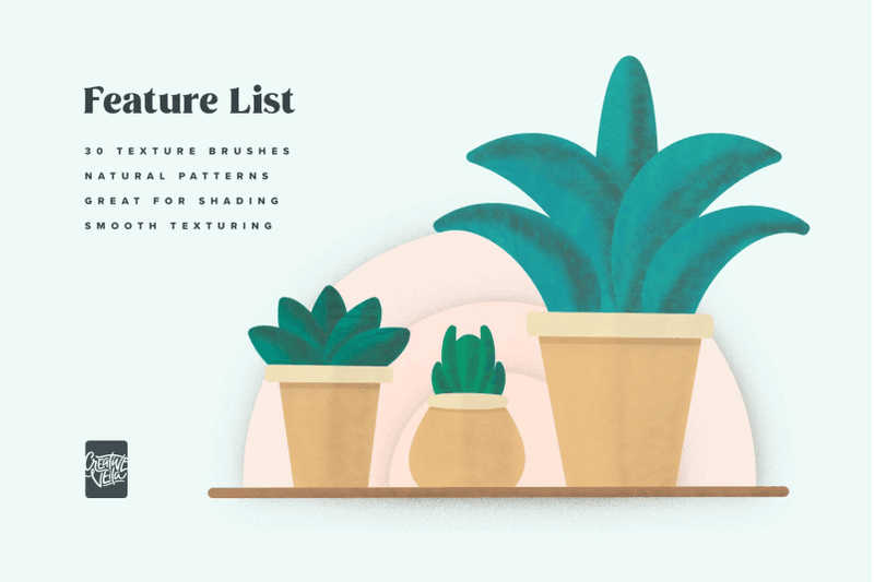 阴影和纹理Procreate笔刷