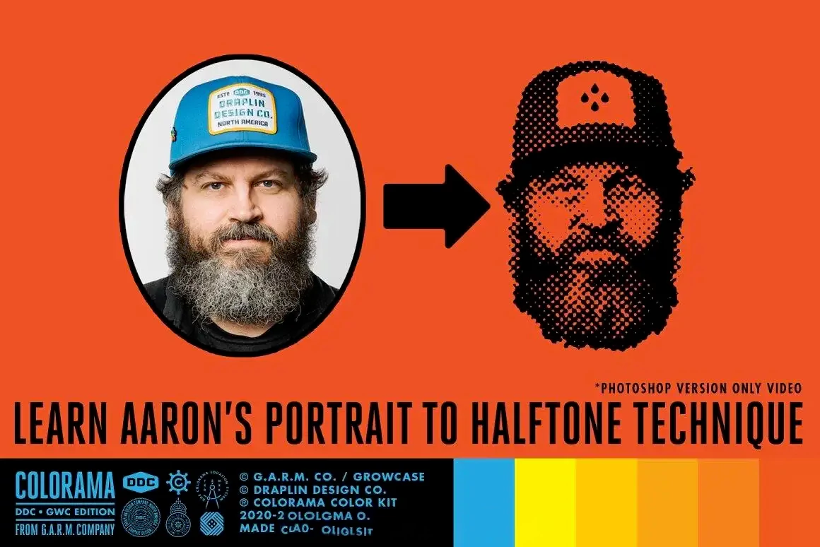 复古半调肌理插画Procreate笔刷