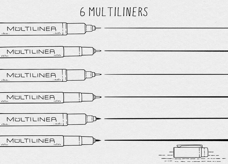 专业马克笔喷枪纸张纹理标记笔刷漫画绘画Procreate笔刷套装