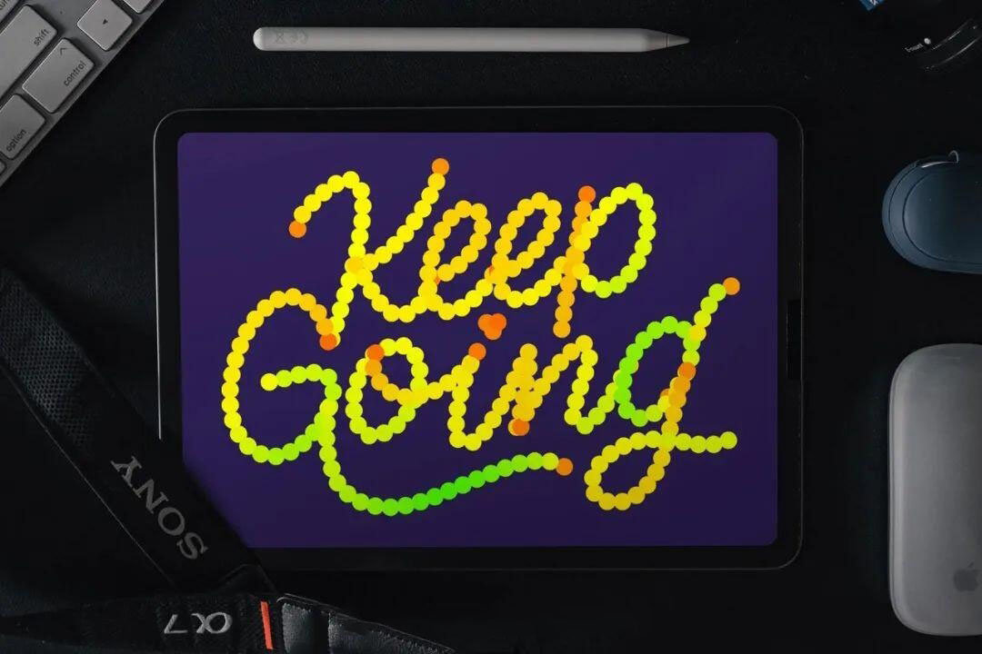 单线霓虹色调Procreate笔刷