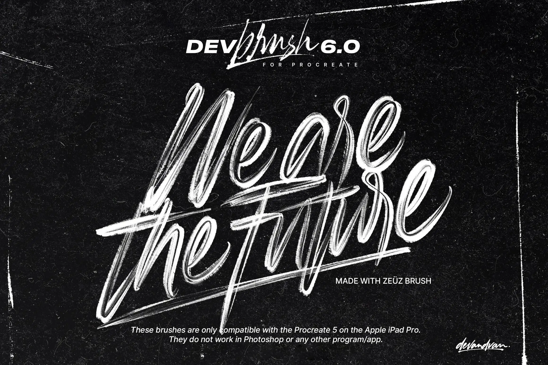 高端ANYU马克笔刷手写肌理Procreate笔刷