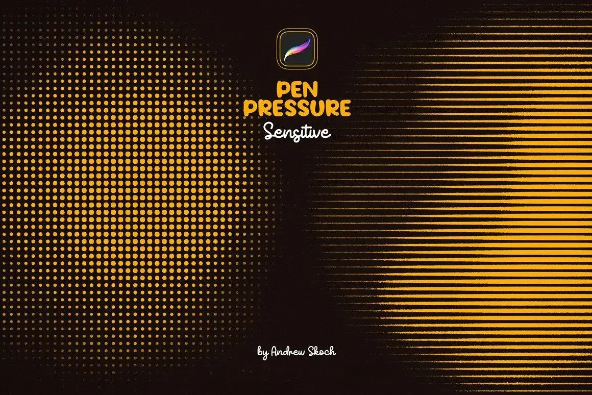 潮流复古半色调做旧肮脏纹理笔刷procreate笔刷