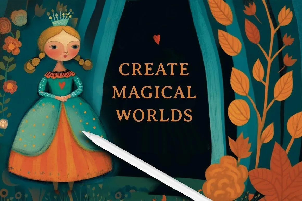 高质量水粉墨水铅笔木炭笔艺术Procreate笔刷