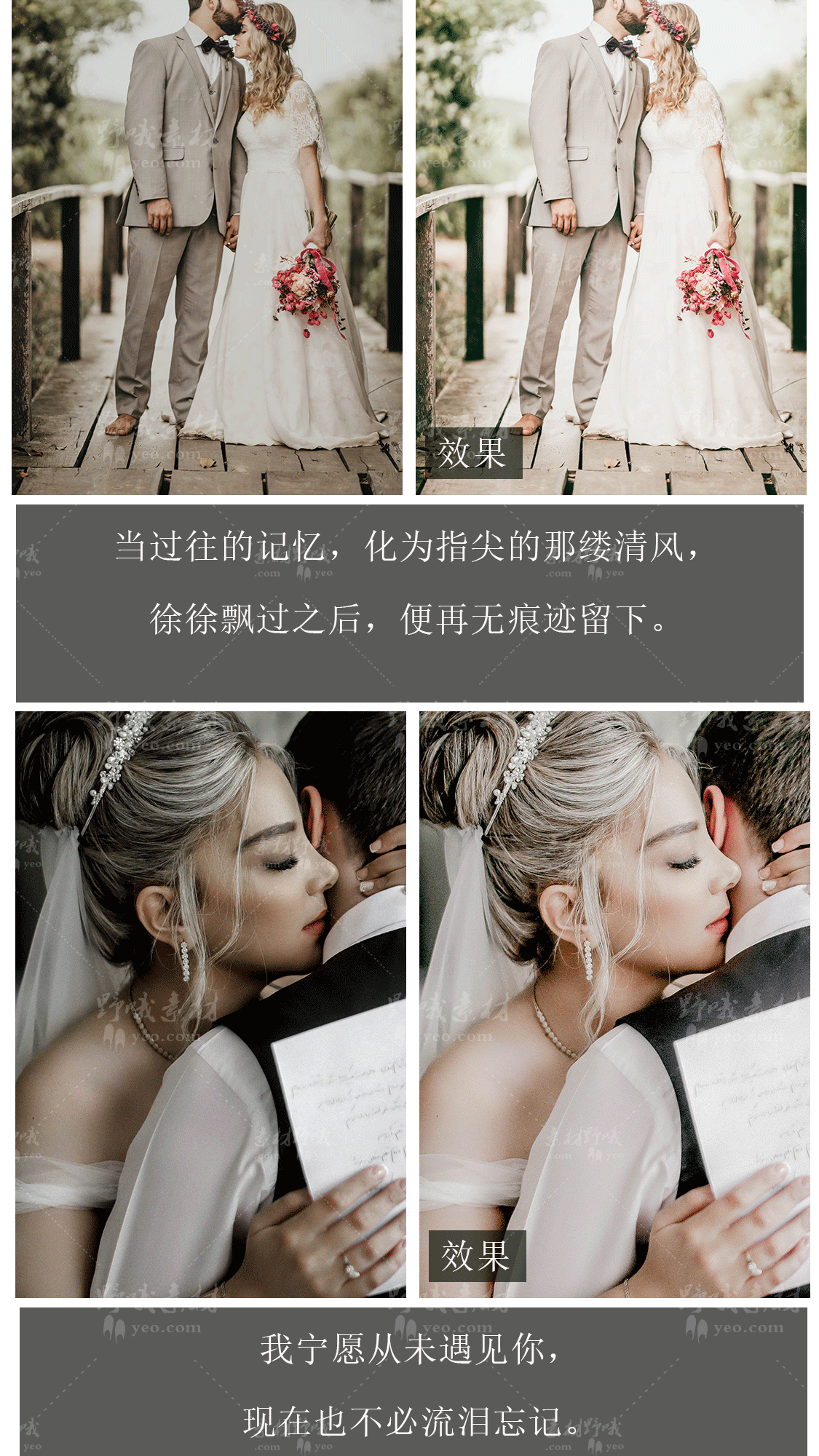 LR预设韩式日系小清新唯美婚礼PS/PR/FCPX/达芬奇/AE/LUT调色滤镜