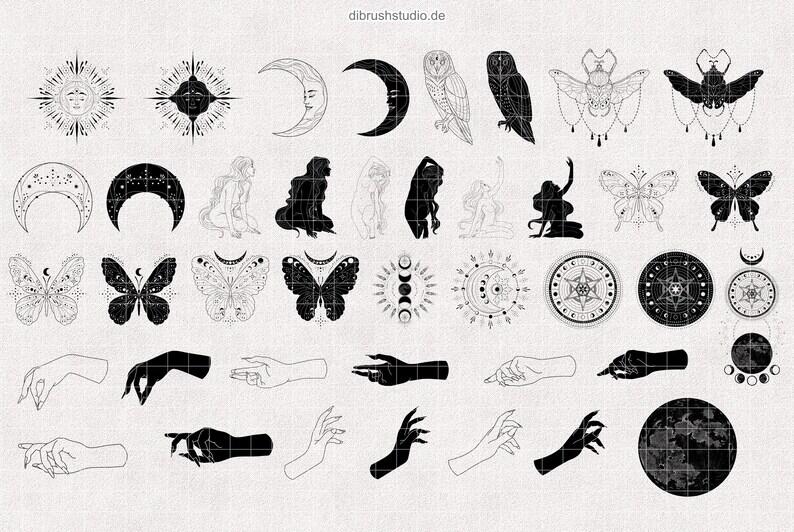 神秘星座插画图章Procreate笔刷