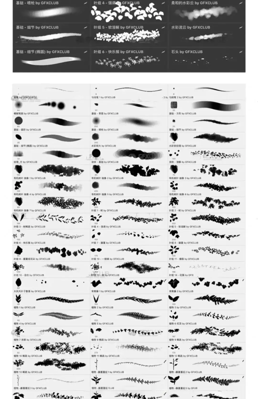 宫崎骏日漫风景PS/Procreate通用笔刷