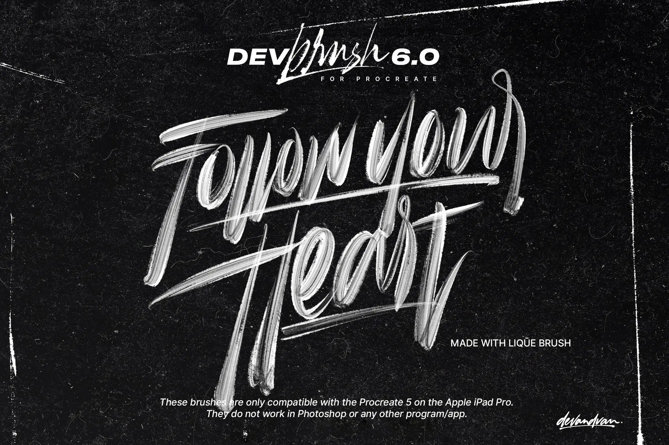 高端ANYU马克笔刷手写肌理Procreate笔刷