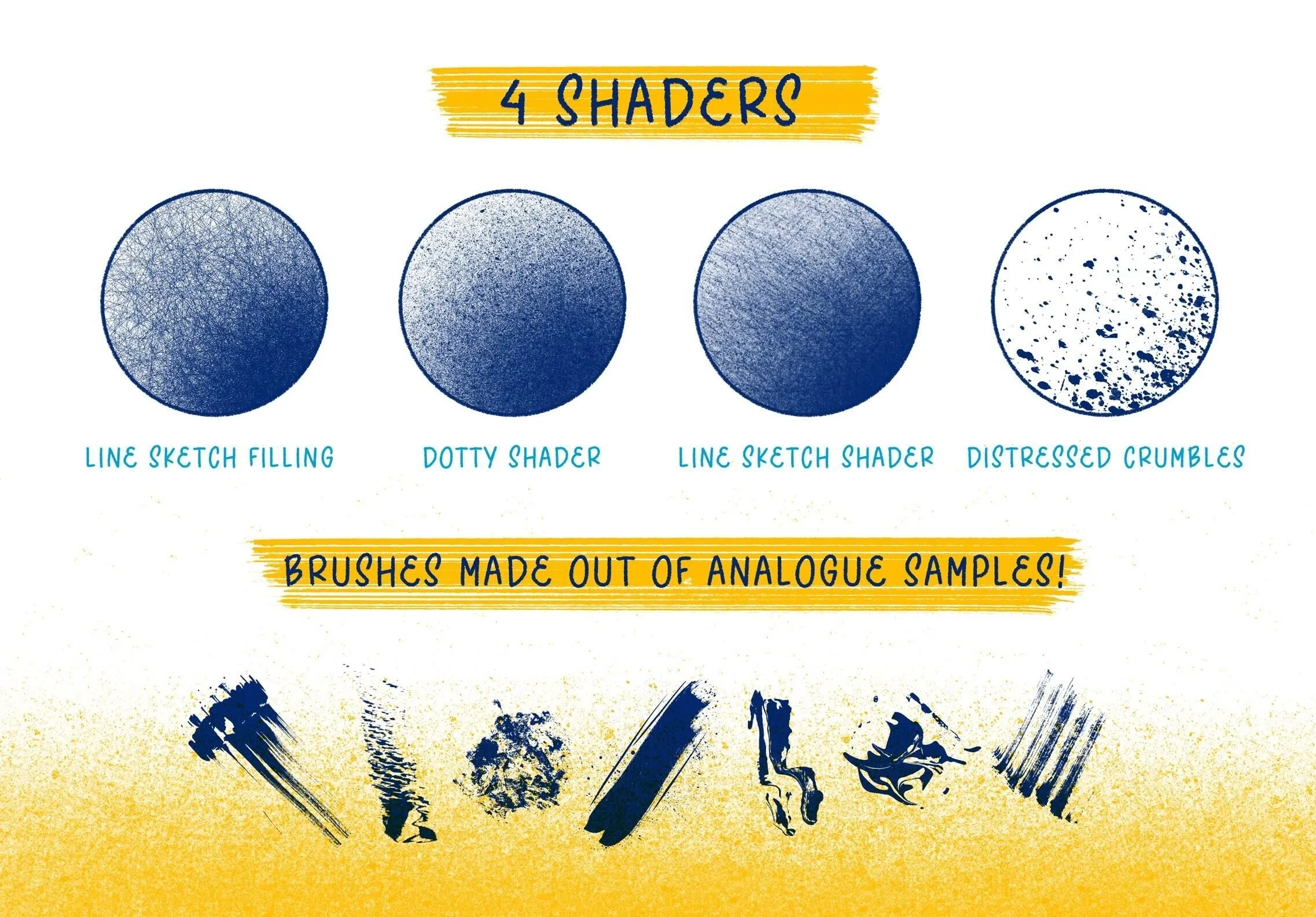 高质量铅笔毛笔钢笔粉笔Procreate笔刷