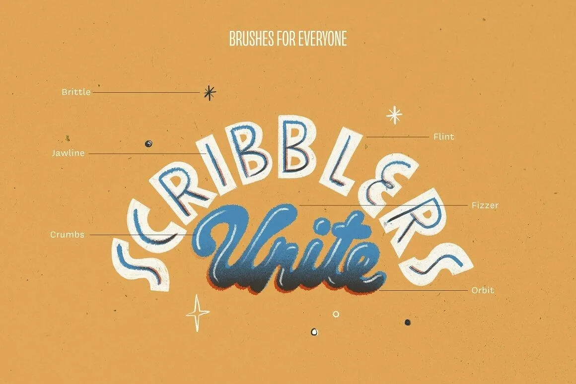 铅笔钢笔记号笔勾线笔Procreate笔刷