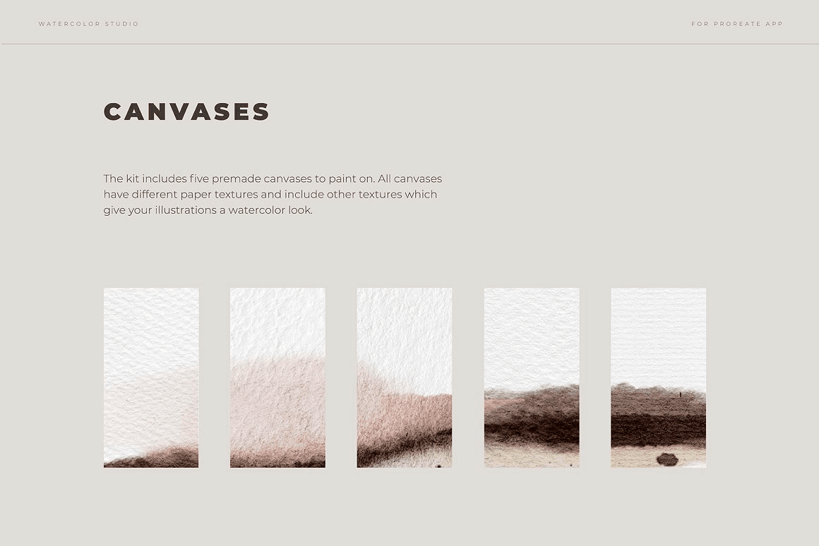 水彩绘画质感iPad笔刷Procreate笔刷套装