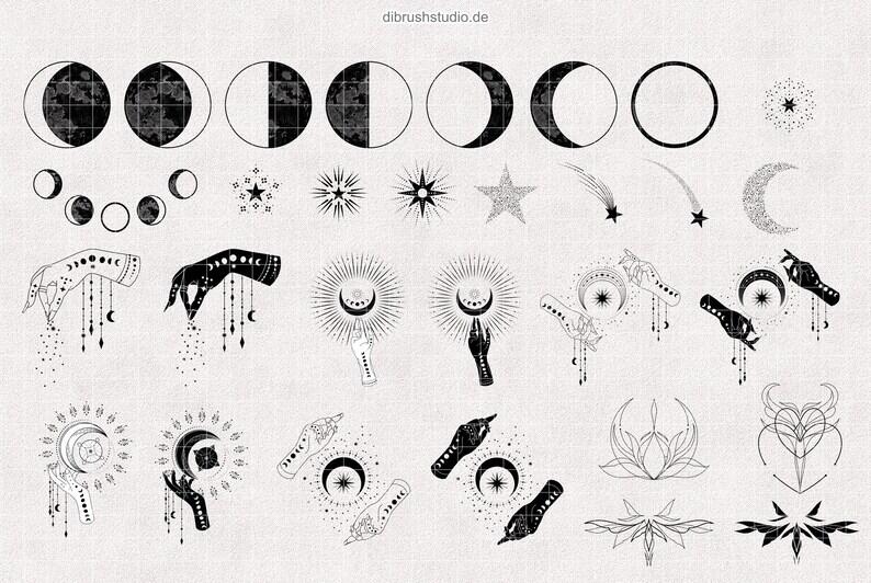 神秘星座插画图章Procreate笔刷