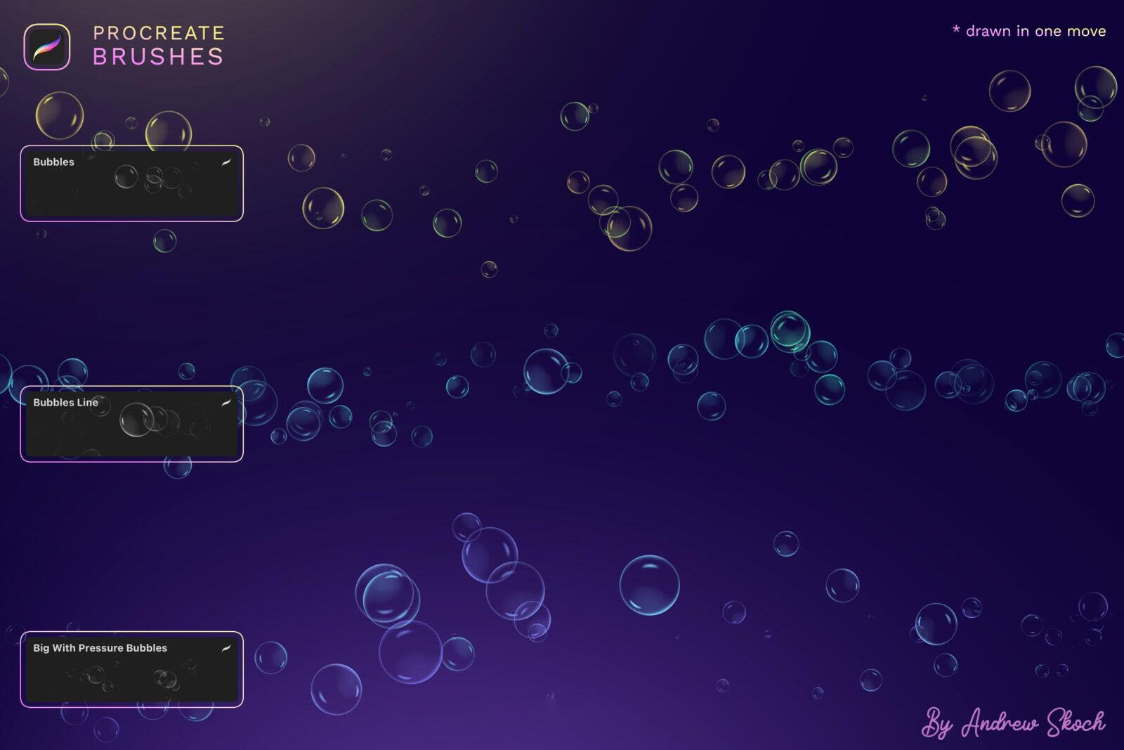 质感气泡Procreate笔刷