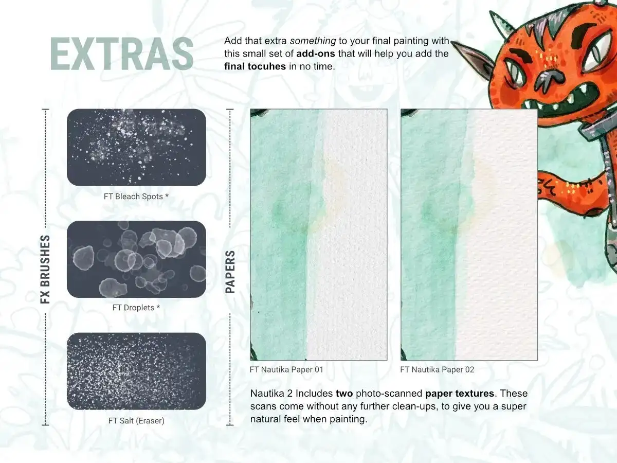 水墨墨水水彩马克笔绘画Procreate笔刷