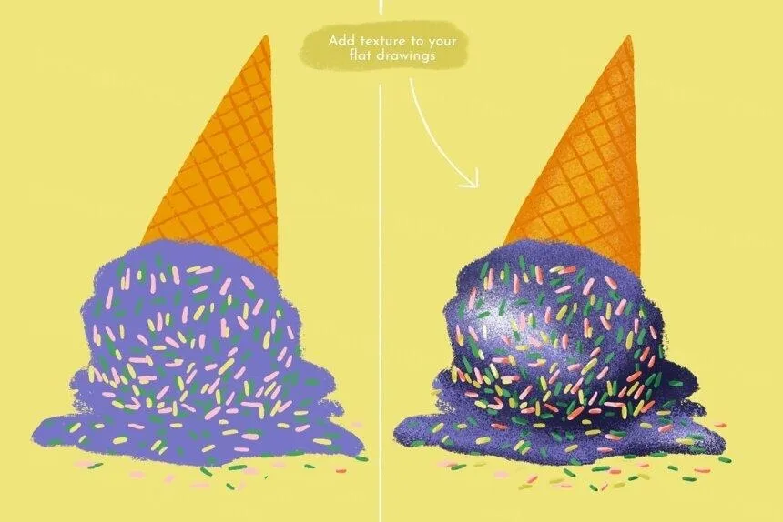 高质量水彩画水粉画砂砾噪点纹理Procreate笔刷