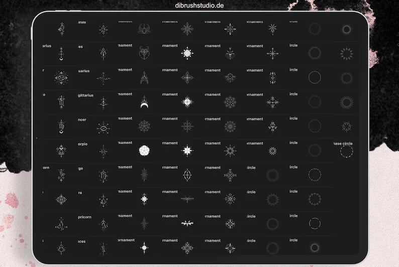 神秘星座插画图章Procreate笔刷