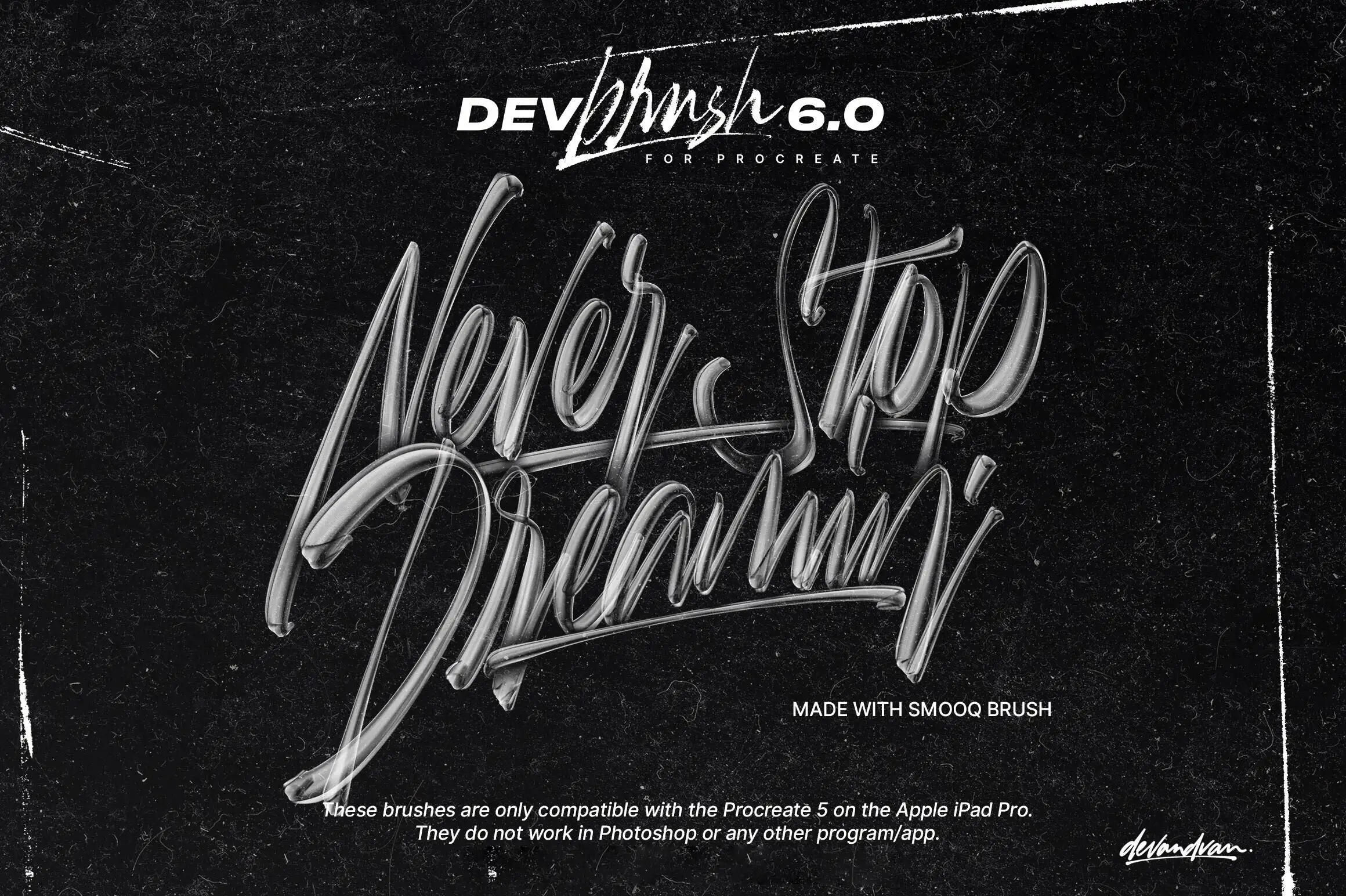 高端ANYU马克笔刷手写肌理Procreate笔刷