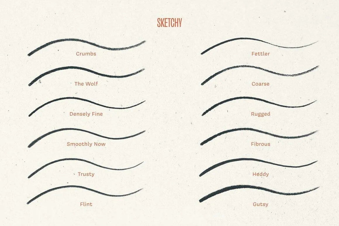 铅笔钢笔记号笔勾线笔Procreate笔刷