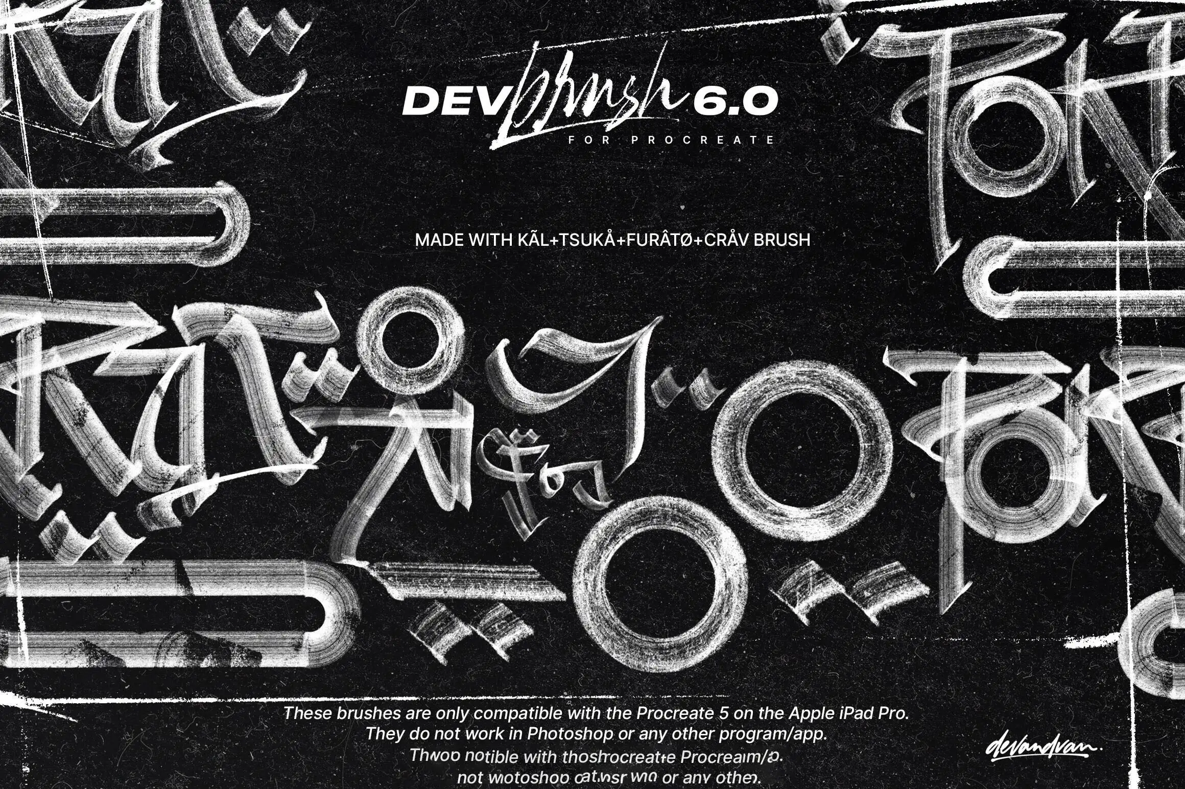 高端ANYU马克笔刷手写肌理Procreate笔刷