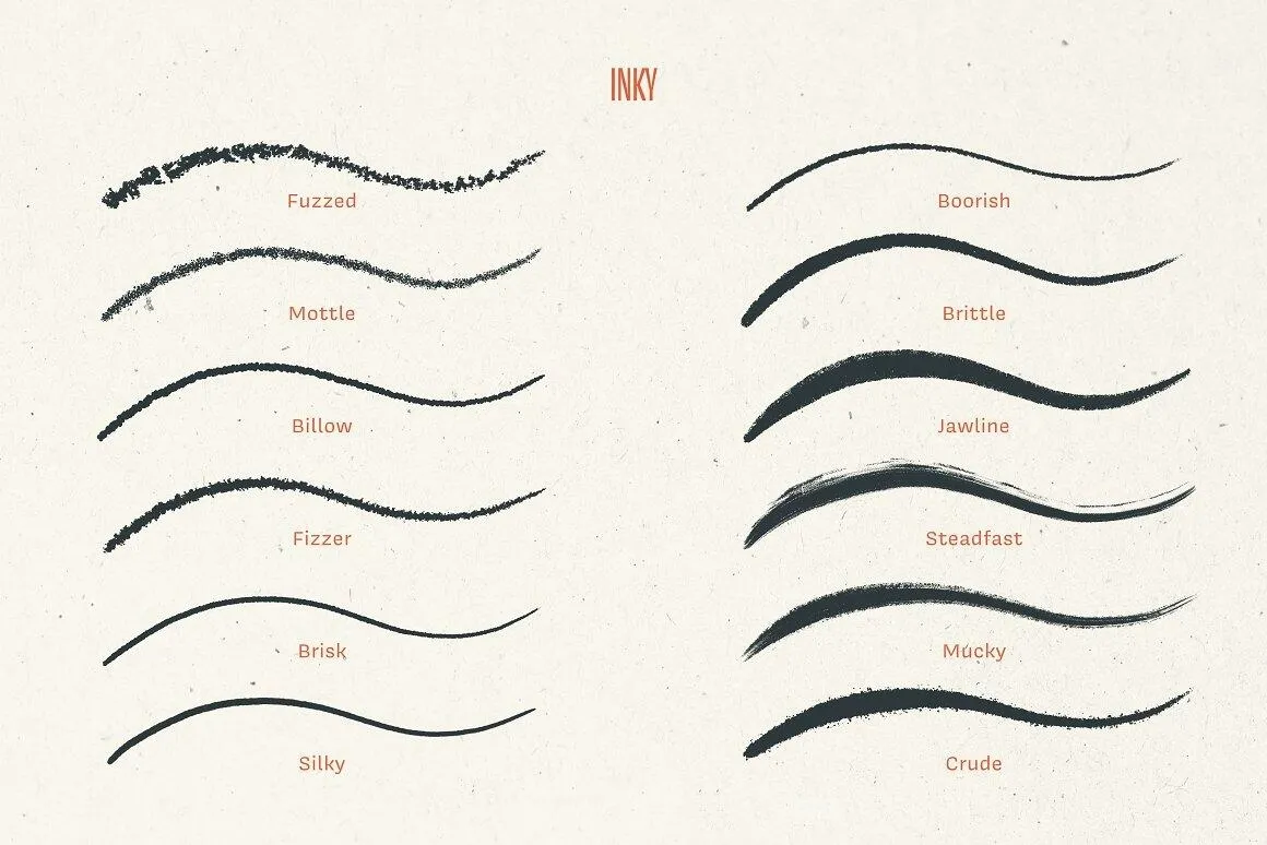 铅笔钢笔记号笔勾线笔Procreate笔刷