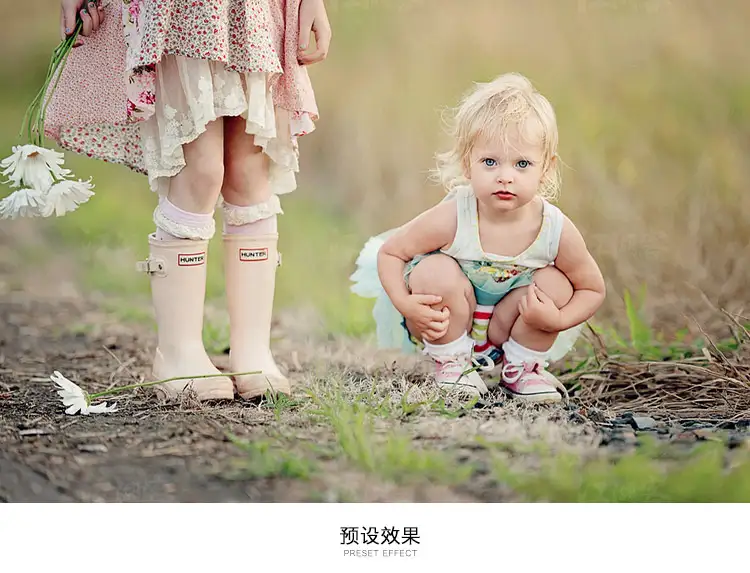 Lightroom人像预设清新唯美温暖风格国外修图lr儿童摄影照片调色