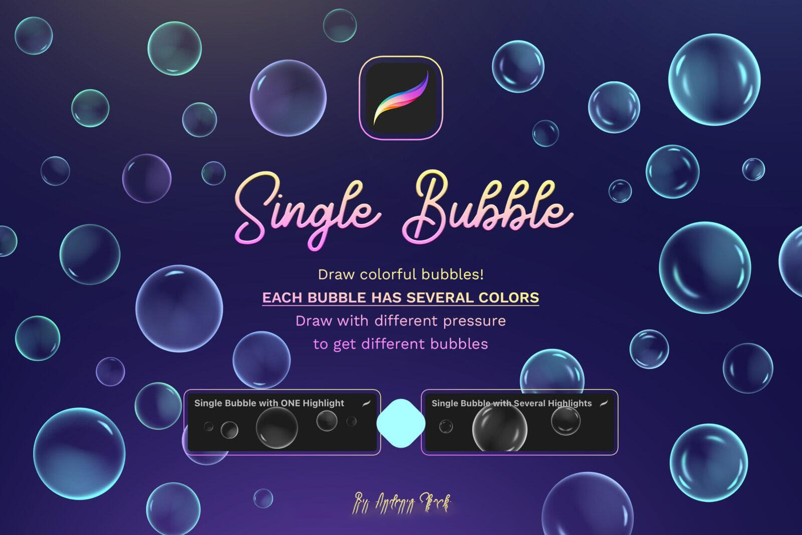 质感气泡Procreate笔刷