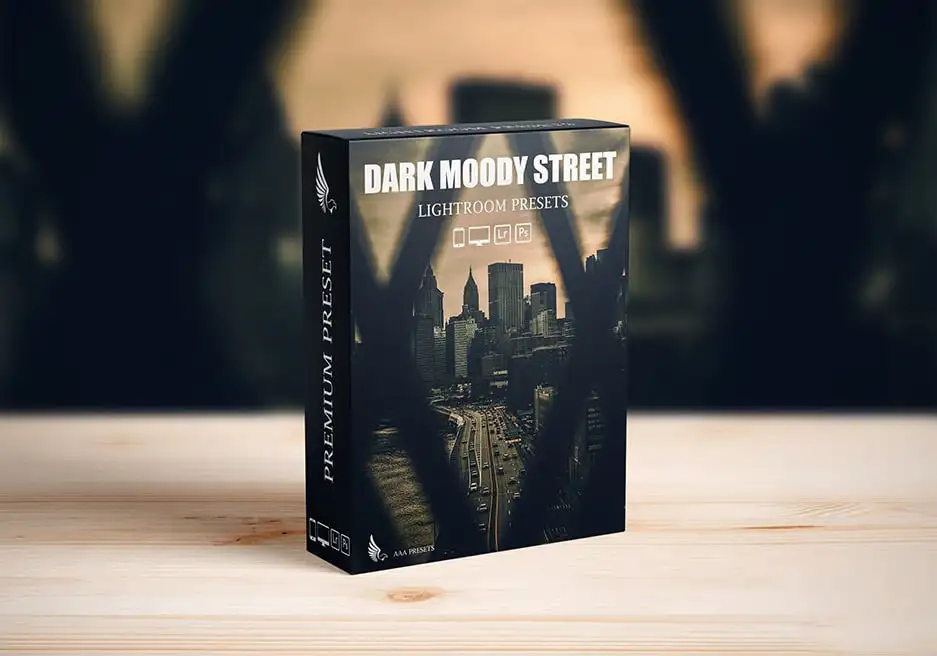 电影美学黑暗城市街头复古情怀摄影调色LR预设