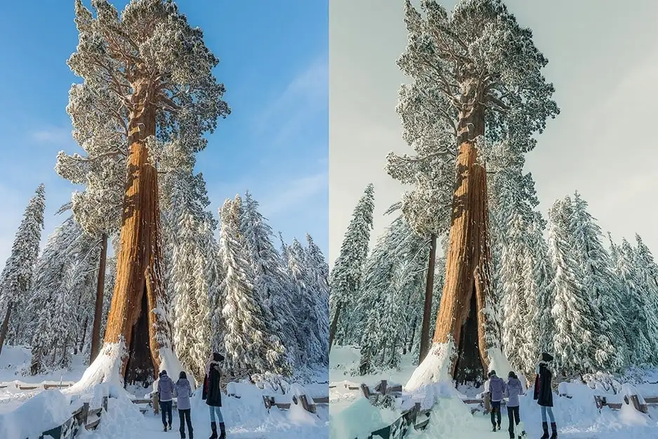 冬季雪景户外摄影后期调色Lightroom预设