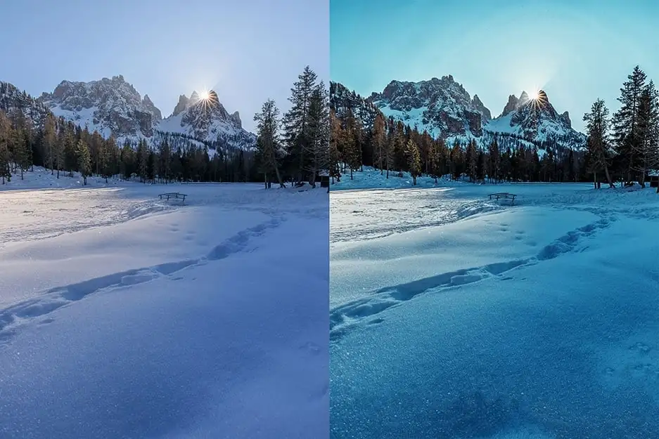 冬季雪景户外摄影后期调色Lightroom预设