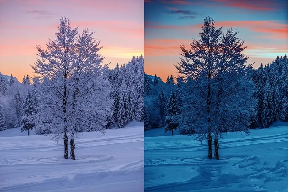 冬季雪景户外摄影后期调色Lightroom预设