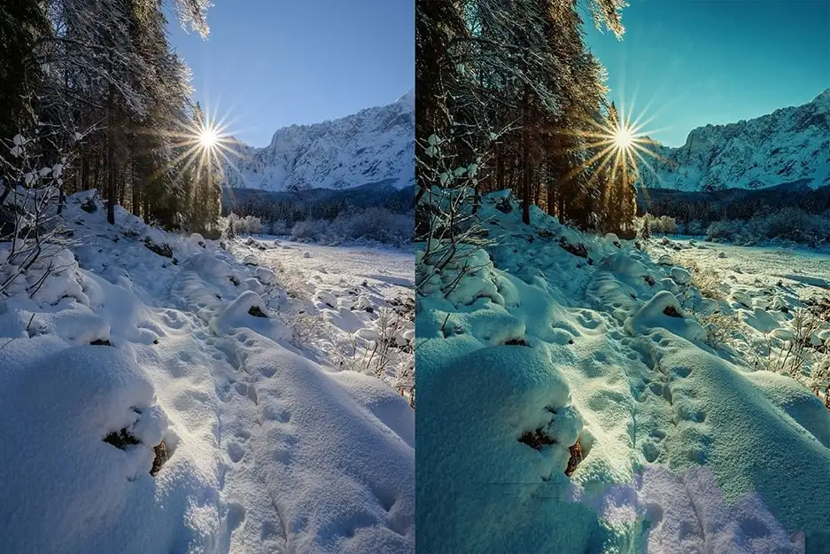 冬季雪景户外摄影后期调色Lightroom预设