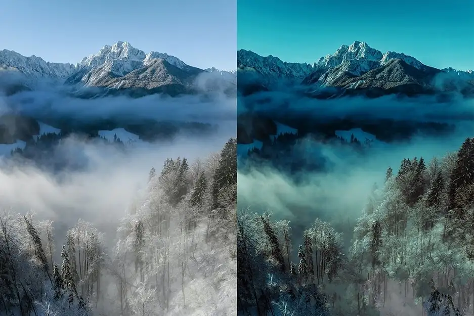 冬季雪景户外摄影后期调色Lightroom预设