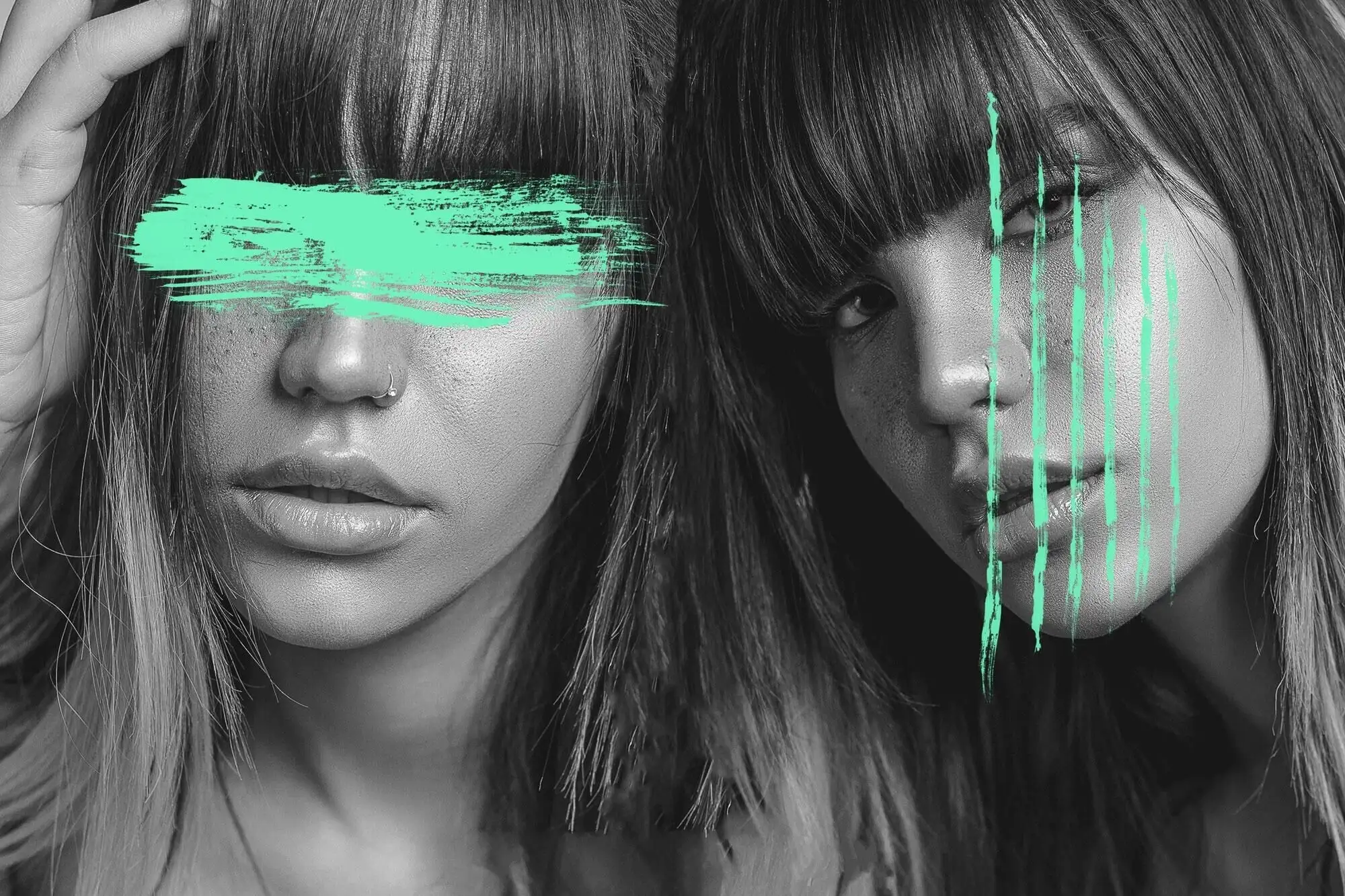 粗糙手写毛笔画笔笔触效果PS笔刷