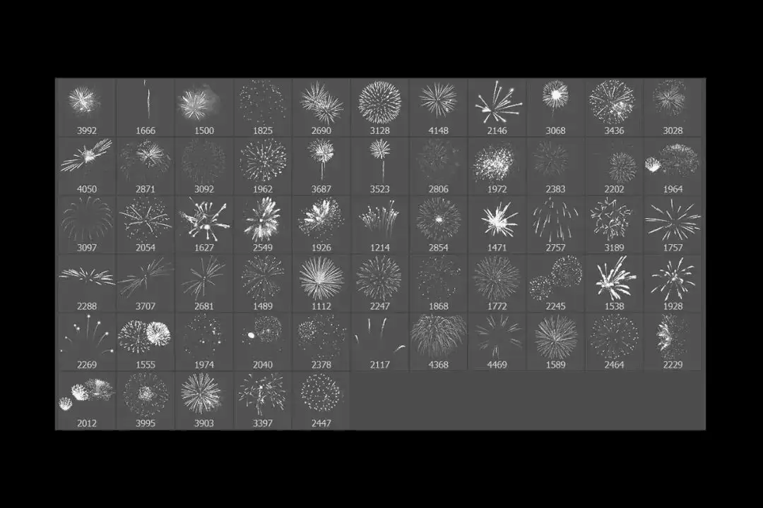 超真实的烟花效果PS笔刷