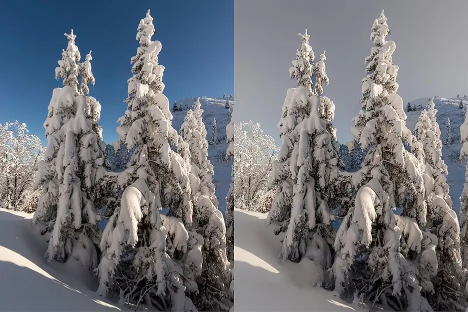 冬季雪景户外摄影后期调色Lightroom预设