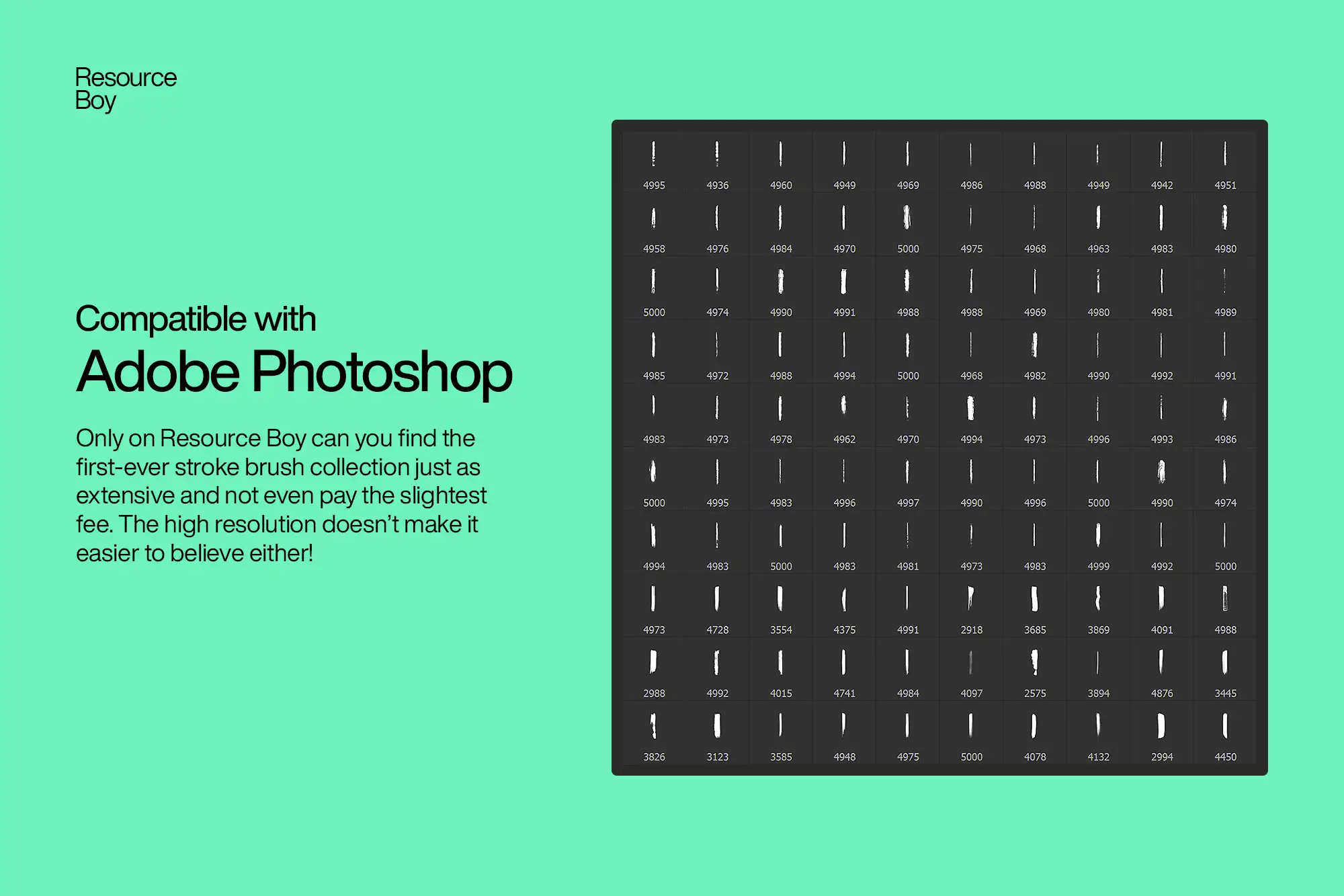 粗糙手写毛笔画笔笔触效果PS笔刷