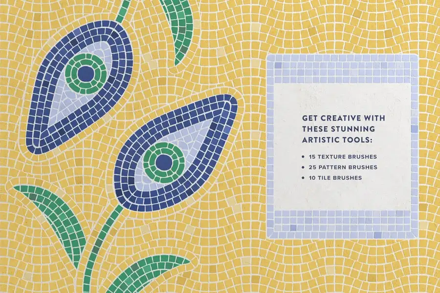 马赛克瓷砖Procreate笔刷画笔