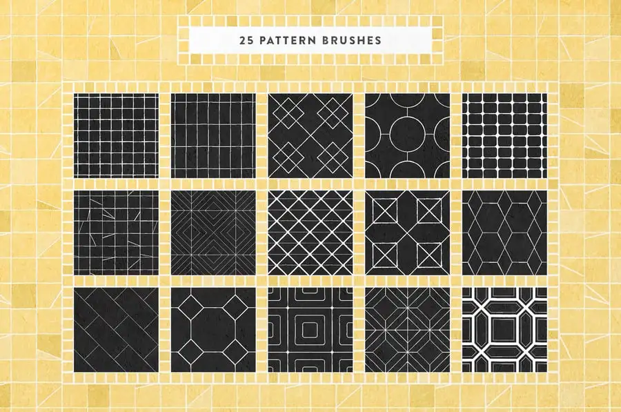 马赛克瓷砖Procreate笔刷画笔