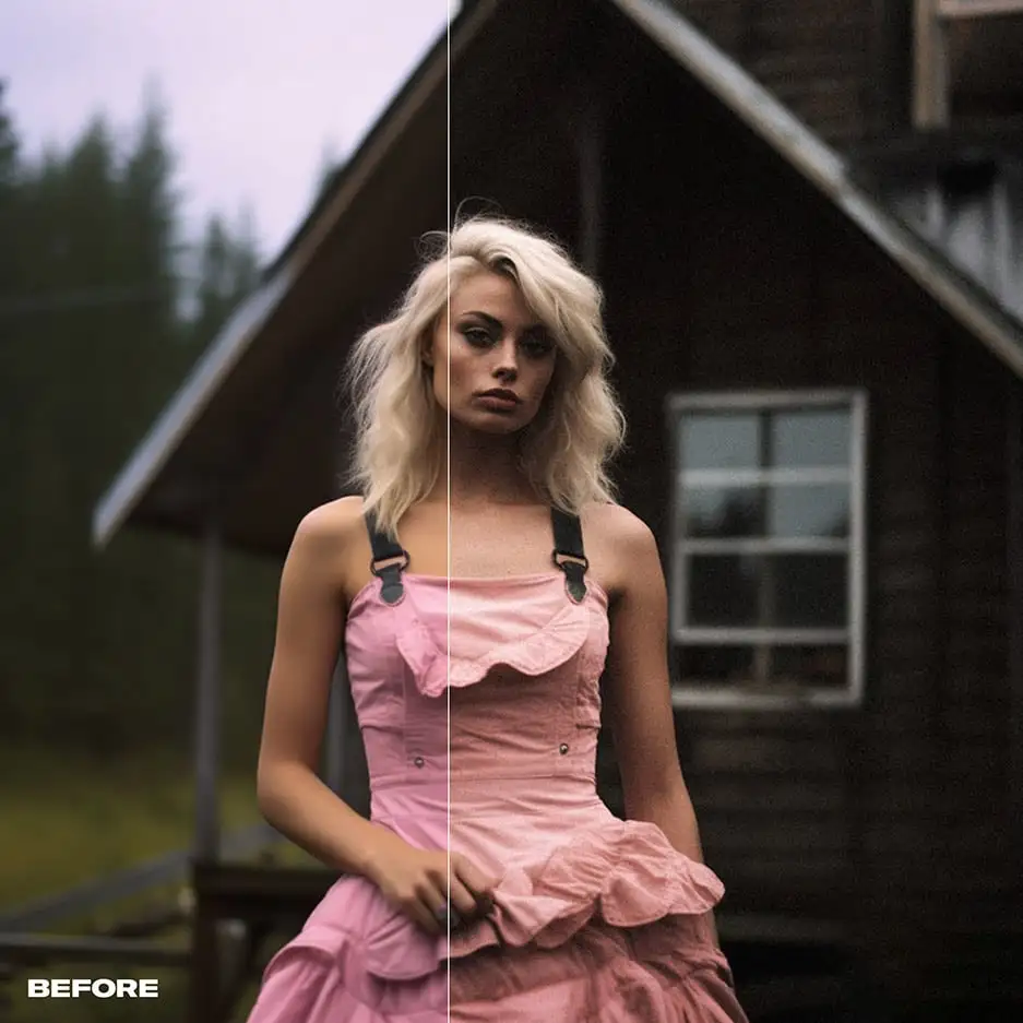 电影胶片柔和颗粒智能AI增强摄影调色Lightroom 预设